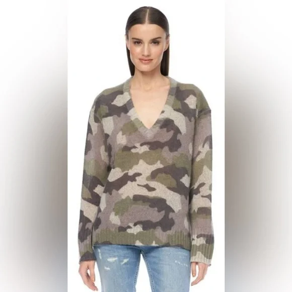 360 Cashmere Emerie camo sweater